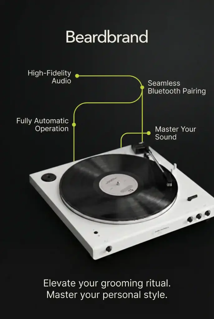Zeely AI generative ad of a turntable