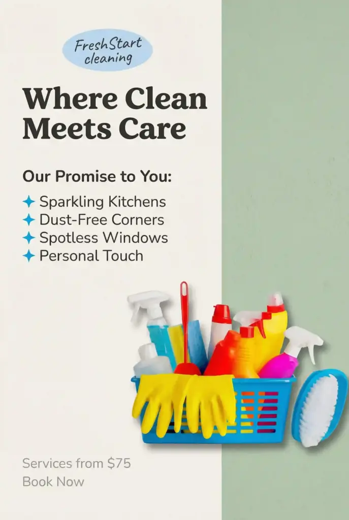 Zeely AI generative ad of a cleaning service