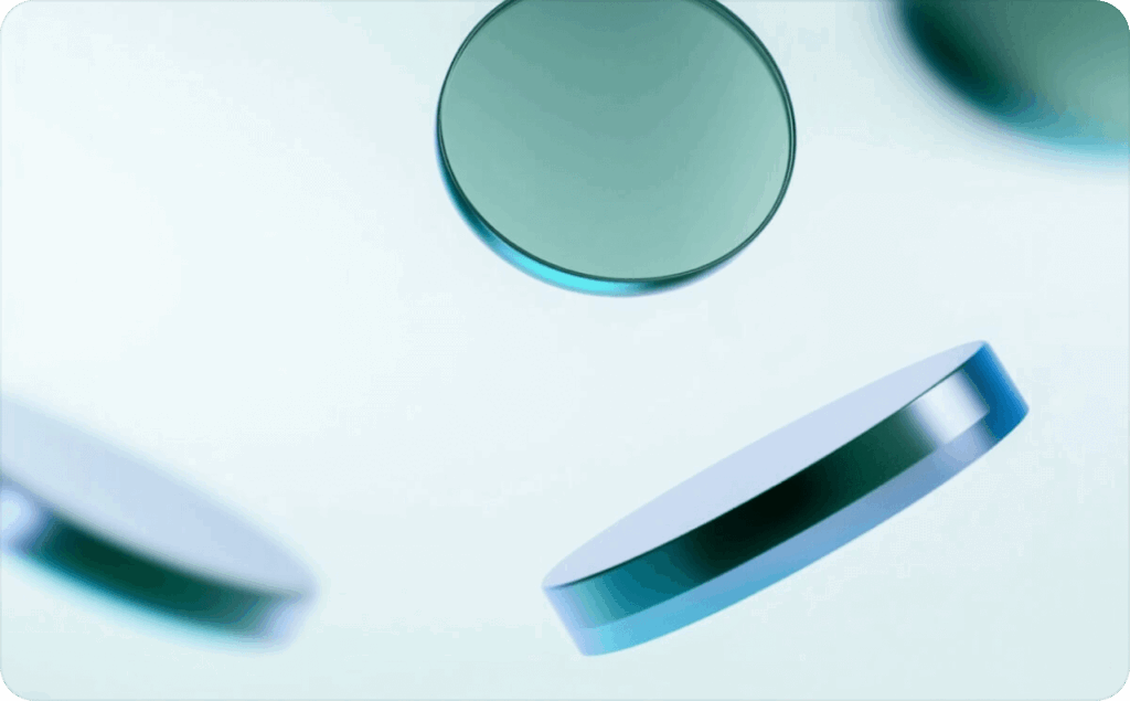 Coins on the blue background