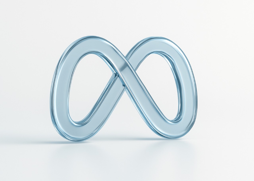 Meta logo on white background