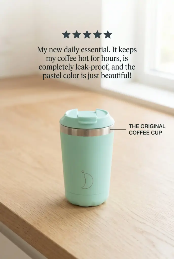 Zeely Coffee cup ad example
