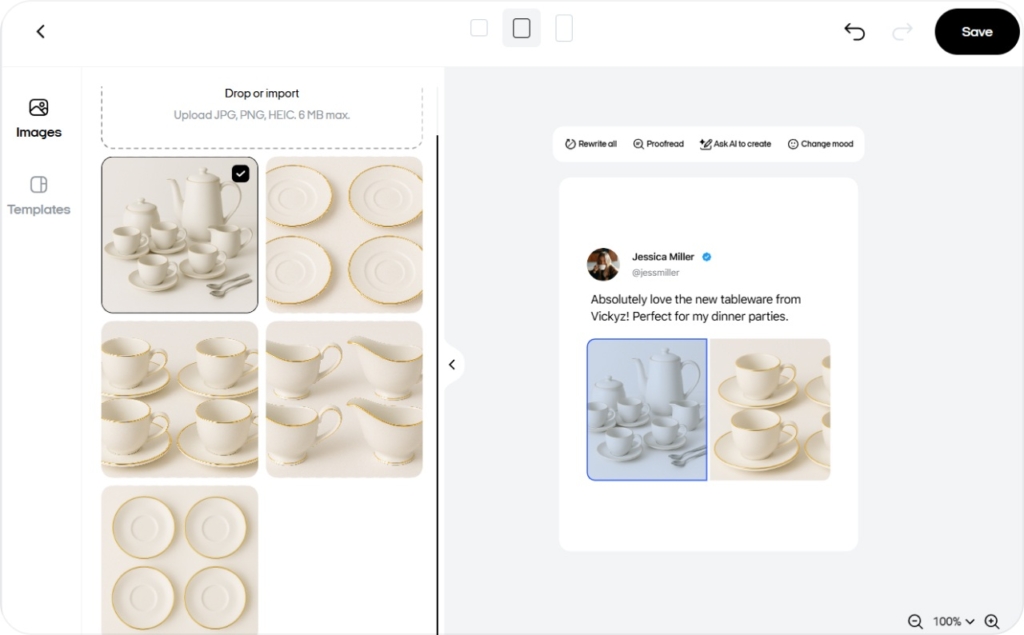 Screenshot of Zeely AI interface when creating banner ads