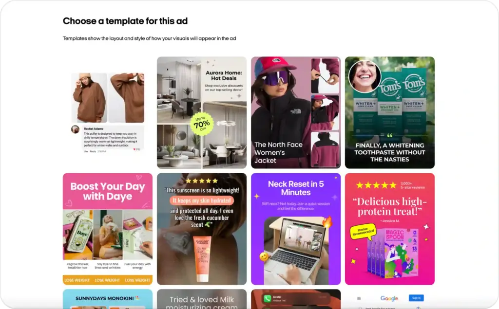 Zeely static ad templates