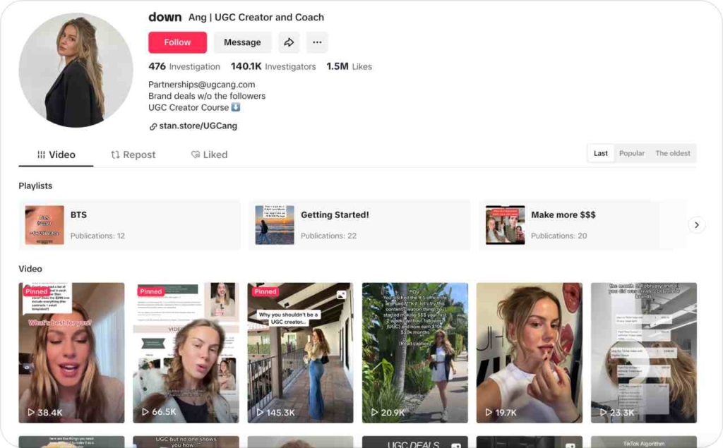 @ugcang TikTok account
