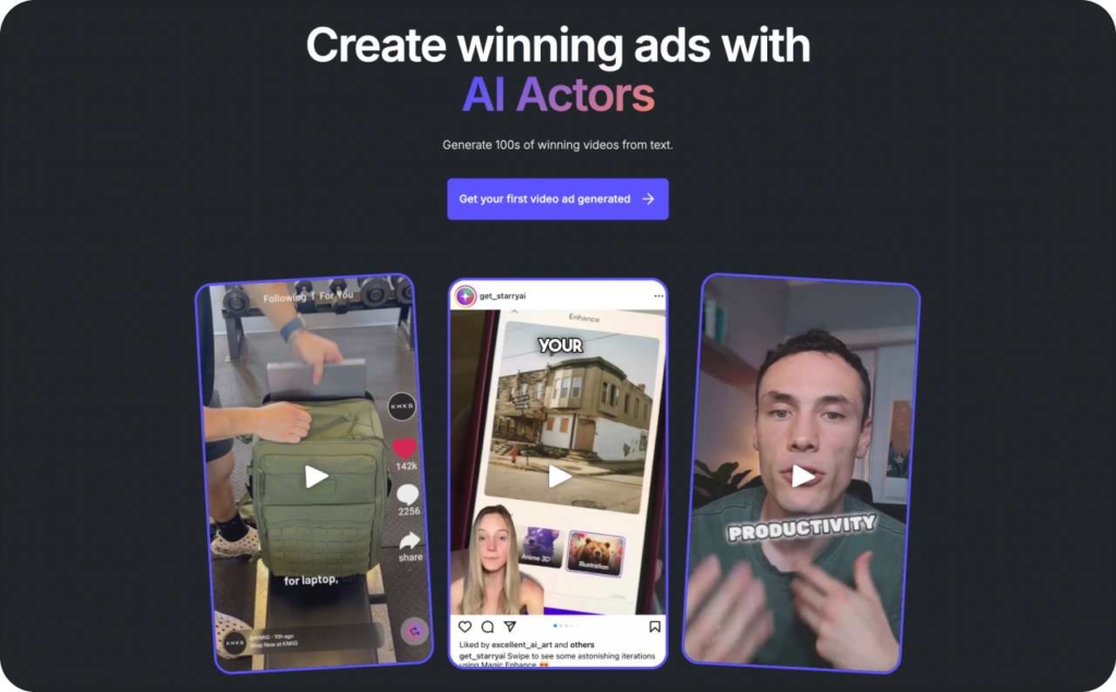 Arcads Ai page