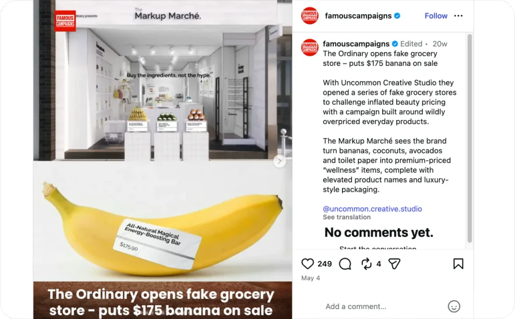 The Ordinary A $175 banana