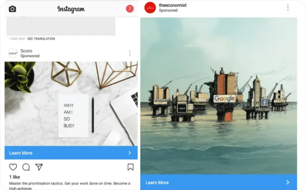 Instagram in-feed ads