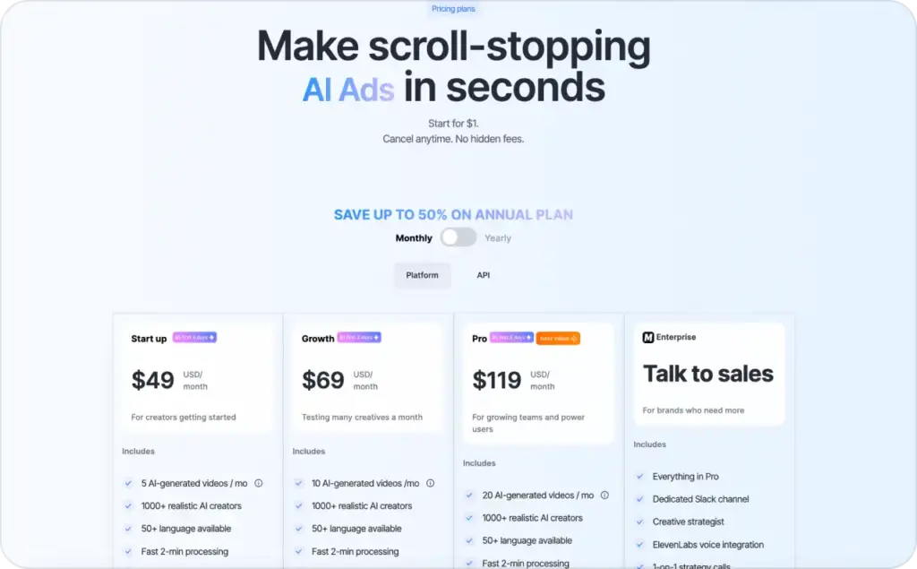 MakeUGC pricing