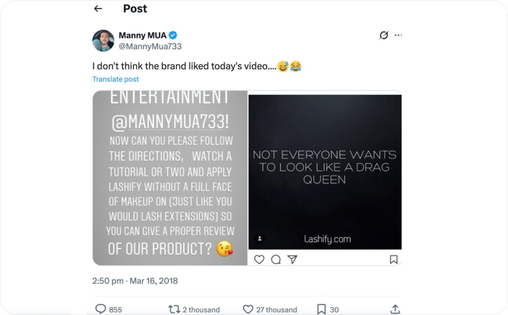 Manny MUA X post