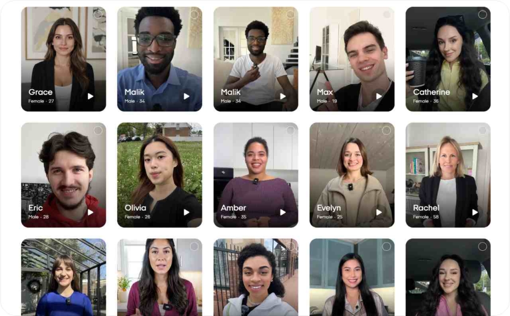 Zeely AI studio choosing AI avatar