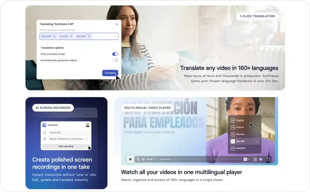 Synthesia landing page
