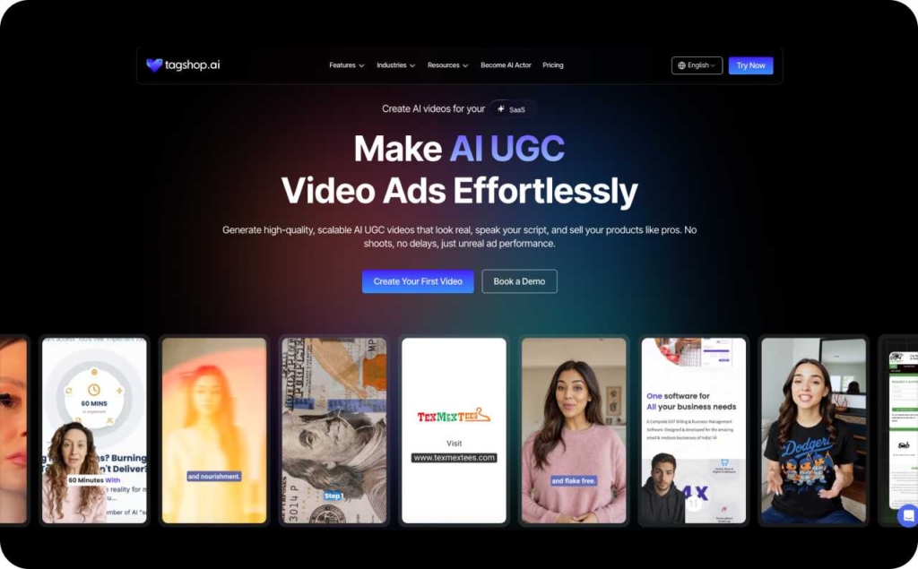 Tagshop AI page