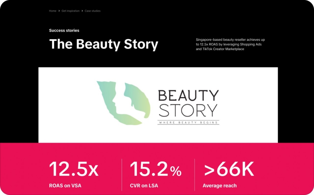 The beauty story case TikTok