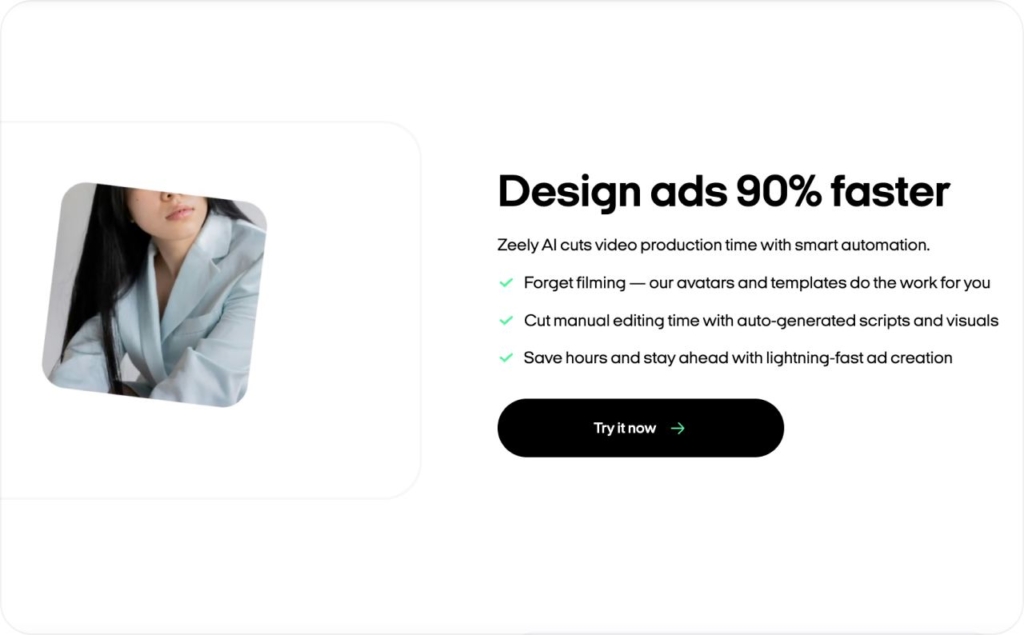Zeely AI ads page