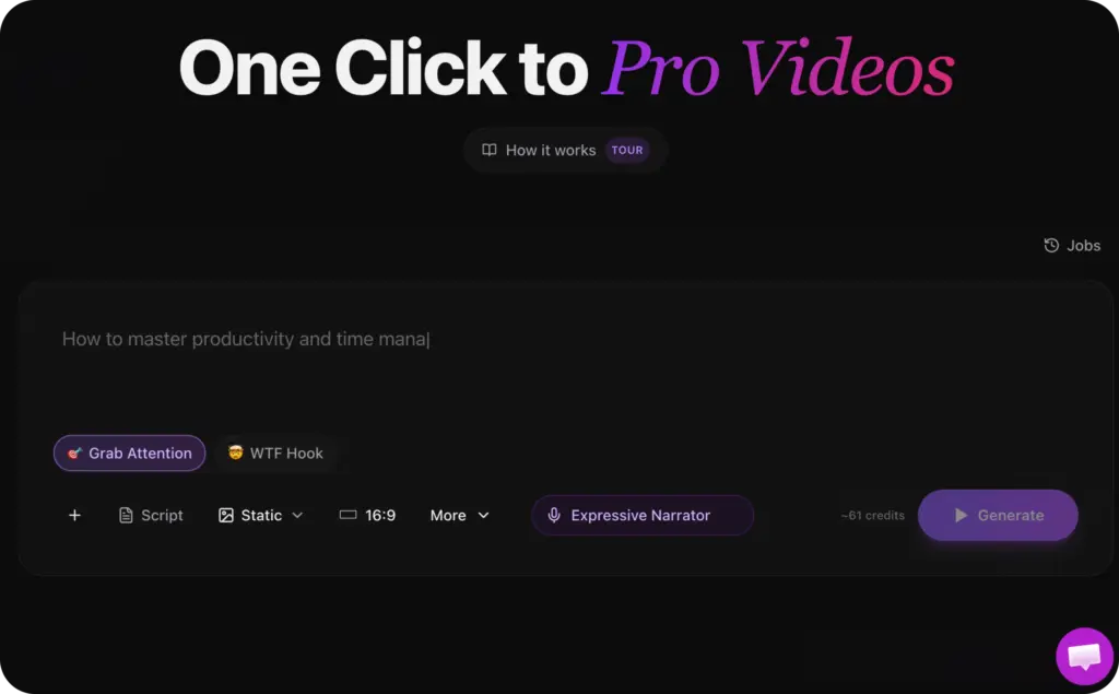 AutoCaption landing page