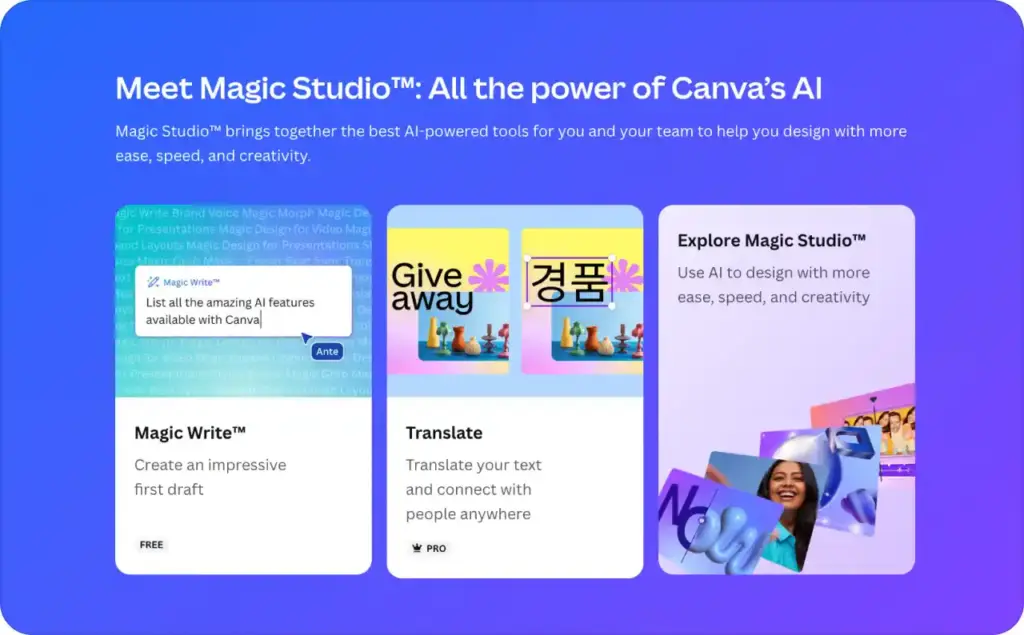 Canva landing page screenshot