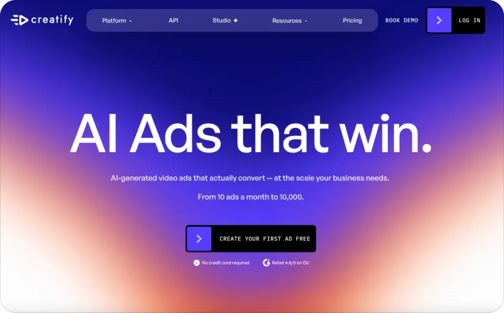 Landing page | Creatify AI