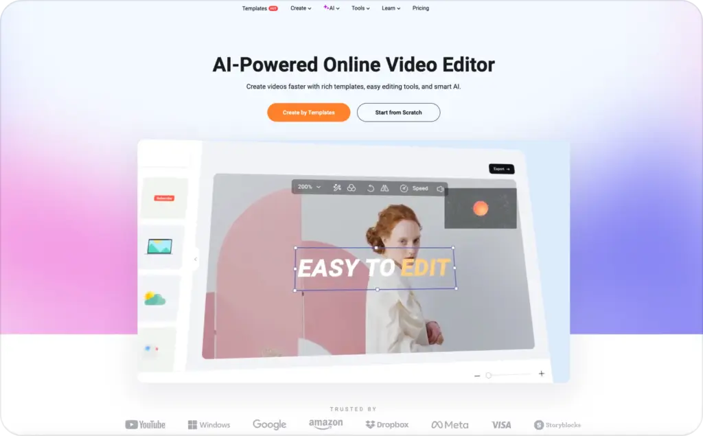 FlexClip landing page