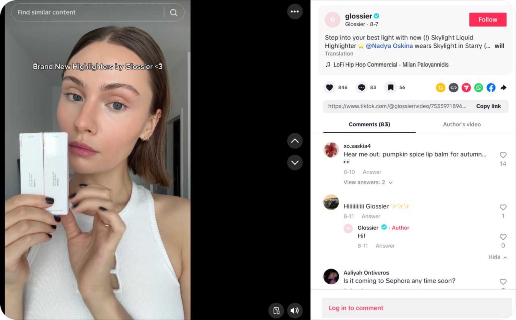 @glossier on TikTok