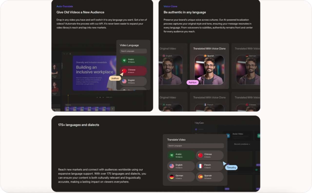 HeyGen landing page