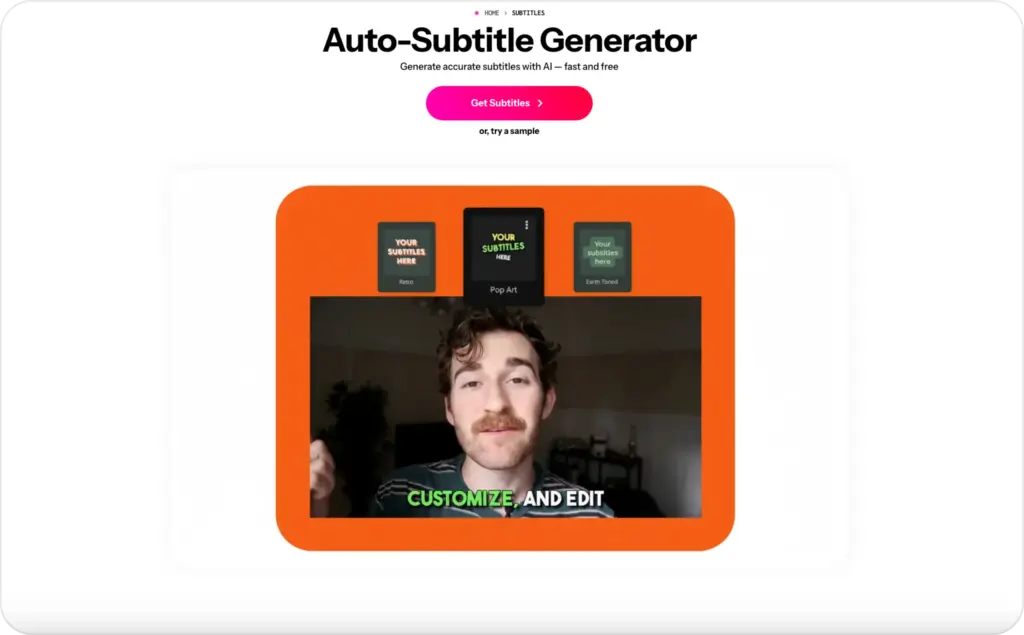 Kapwing landing page