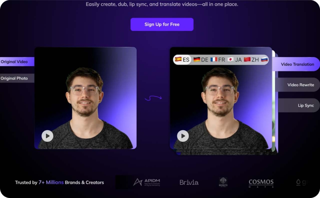 Vozo landing page