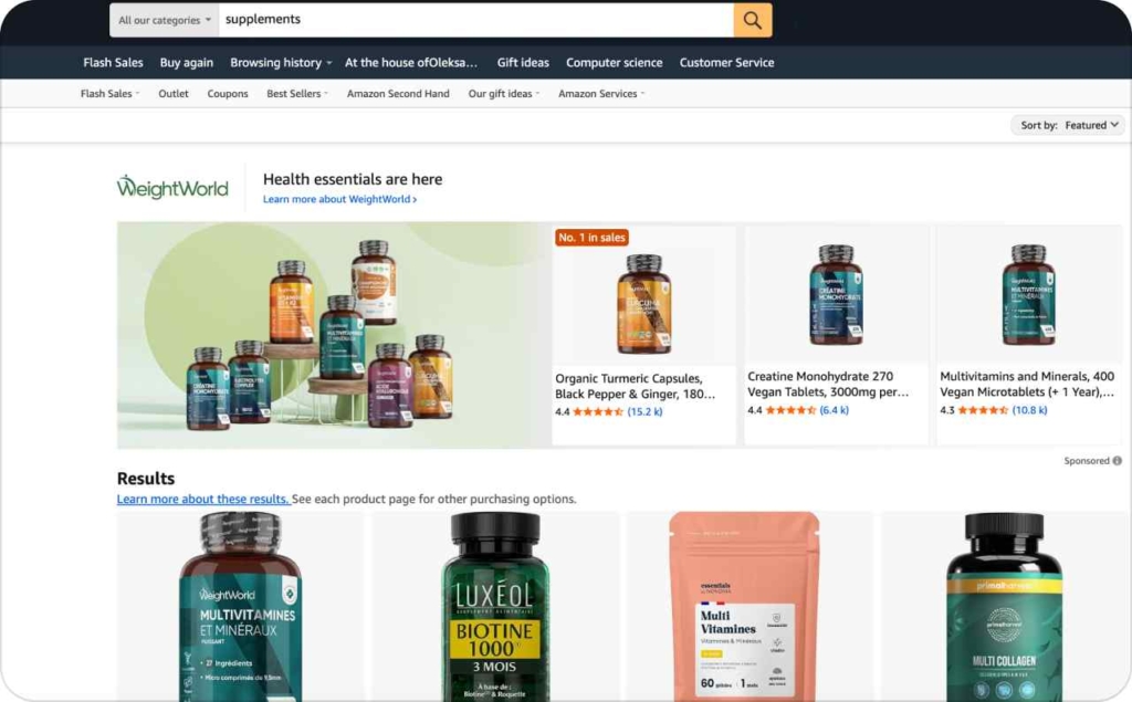 Amazon sponsored brands ad