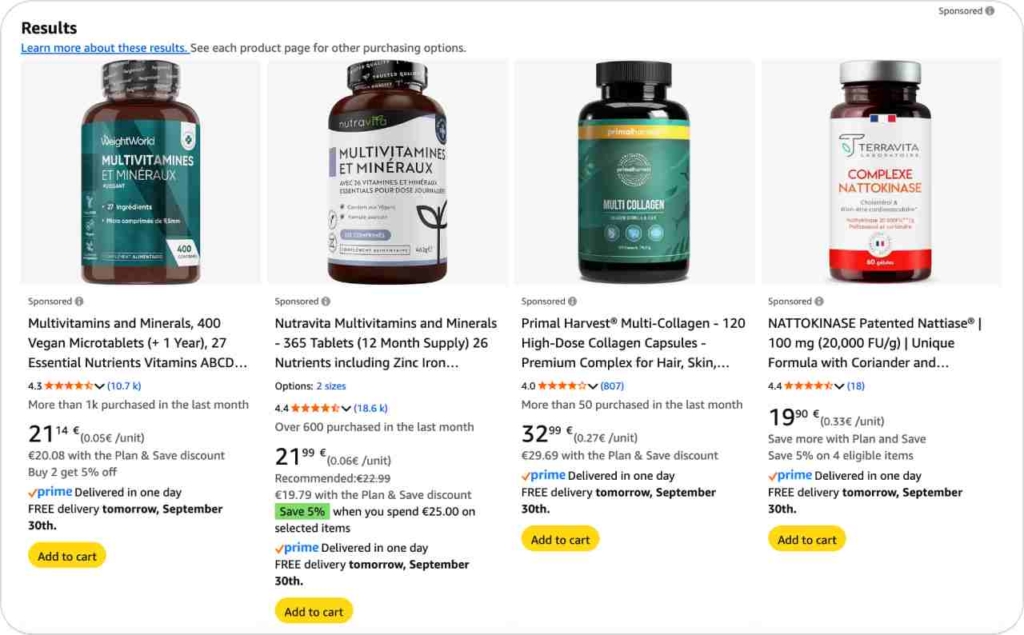 Amazon sponsored products ad