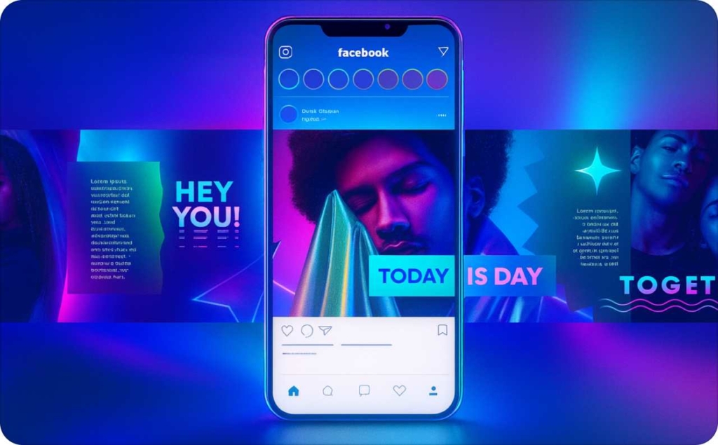 Digital Facebook carousel ad