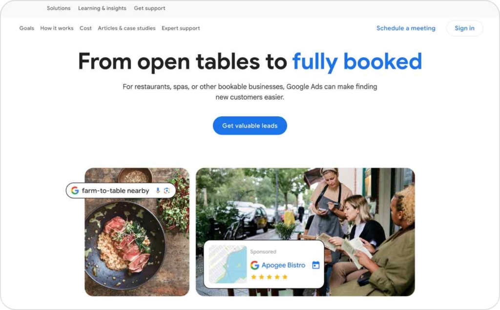 Google Ads main page