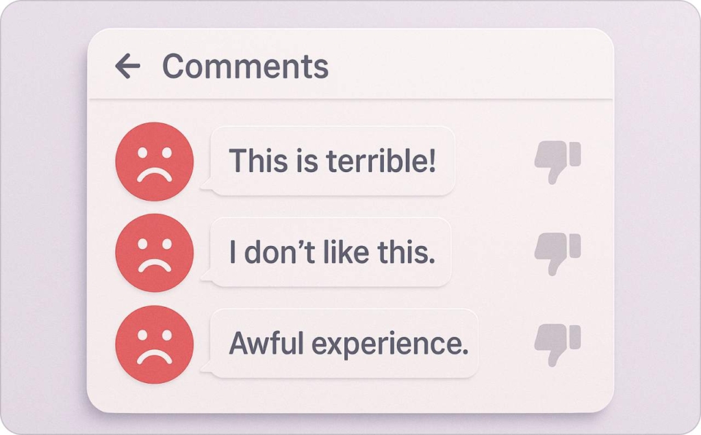 Negative comments image