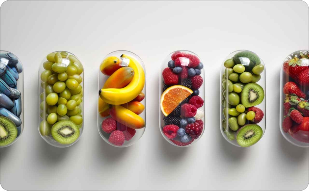 Boxes with fruits