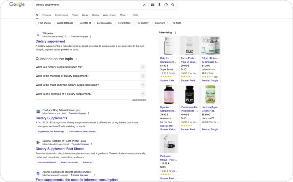 Google search ads