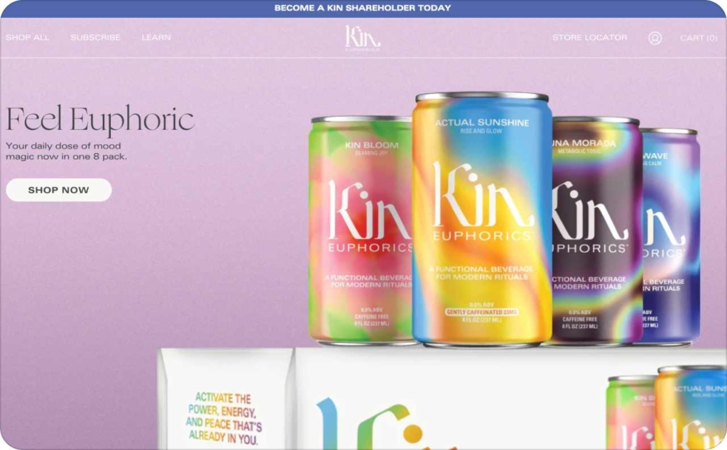 Kin Euphorics website