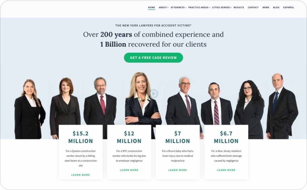 Mirman, Markovits & Landau PC landing page