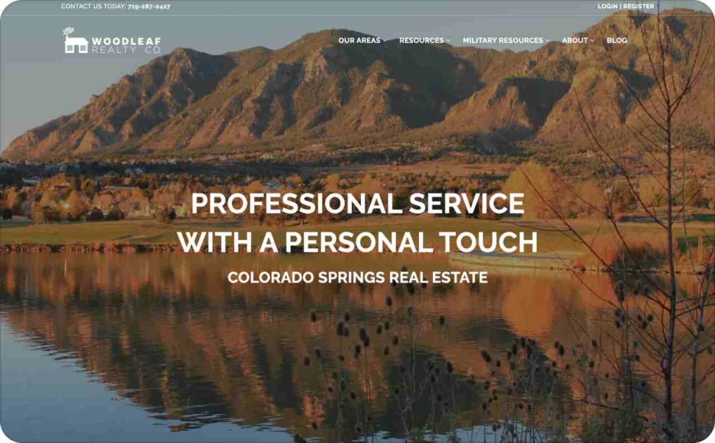 Woodleaf Realty landing page