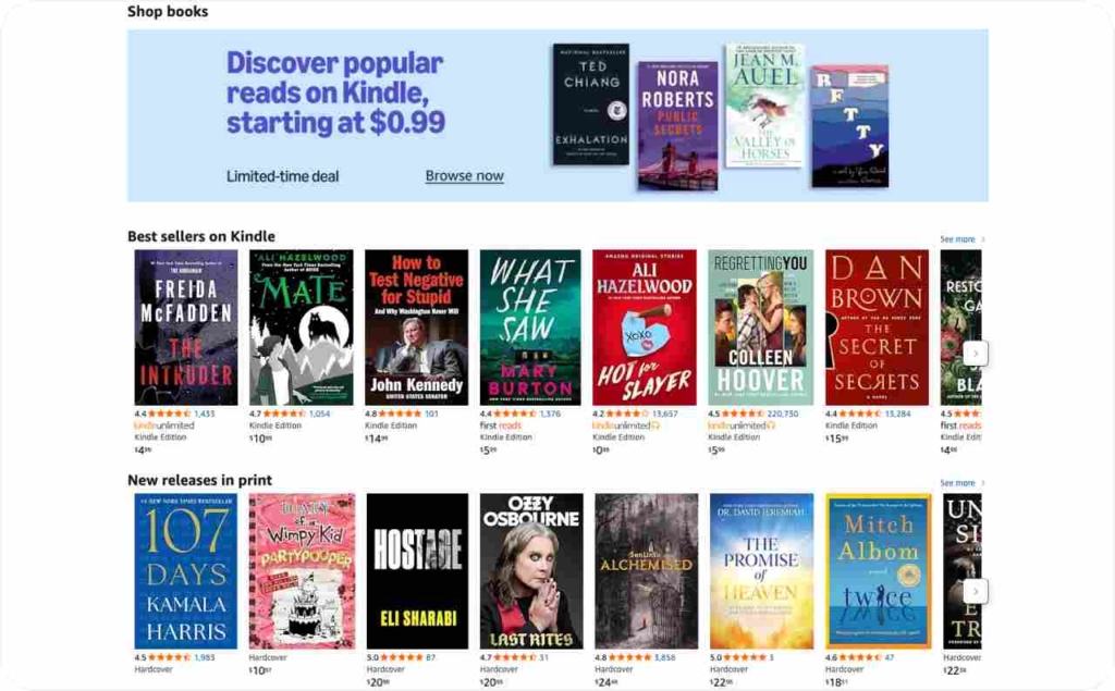 Amazon page