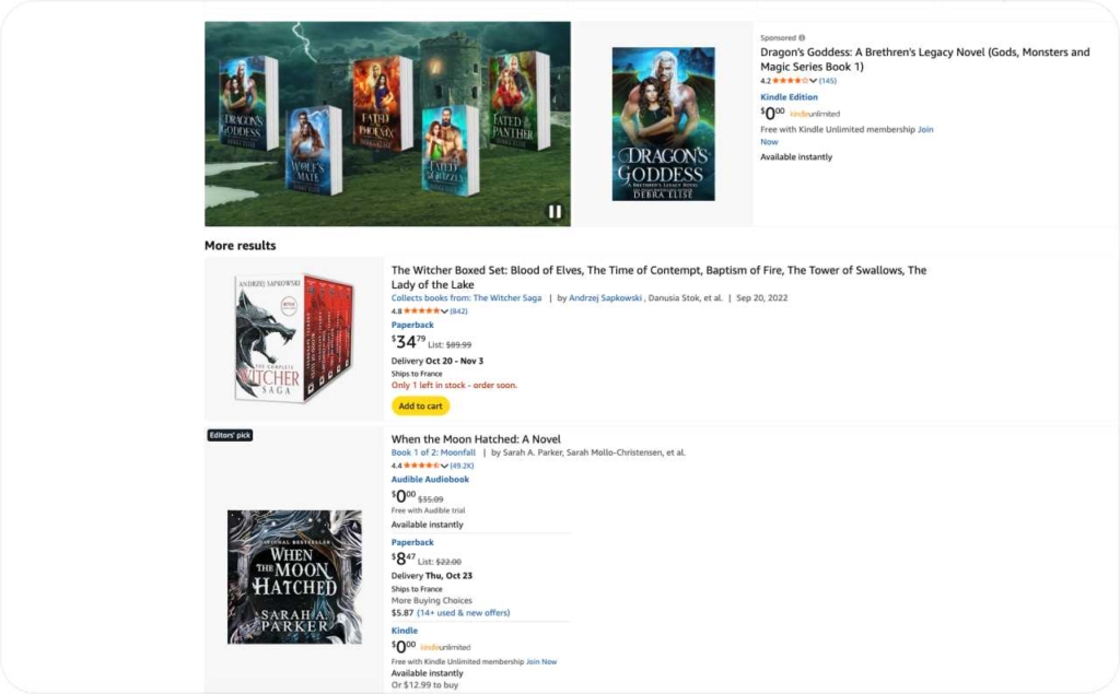 Amazon page
