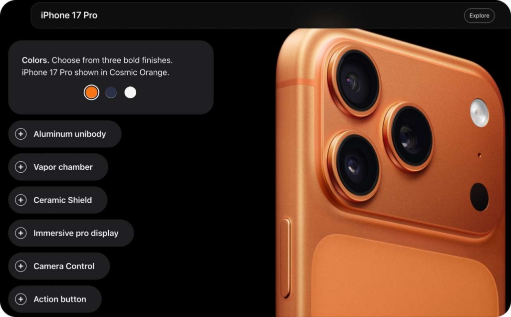 Apple landing page