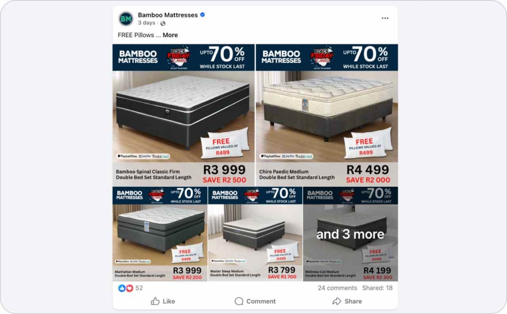 Bamboo Mattresses on Facebook