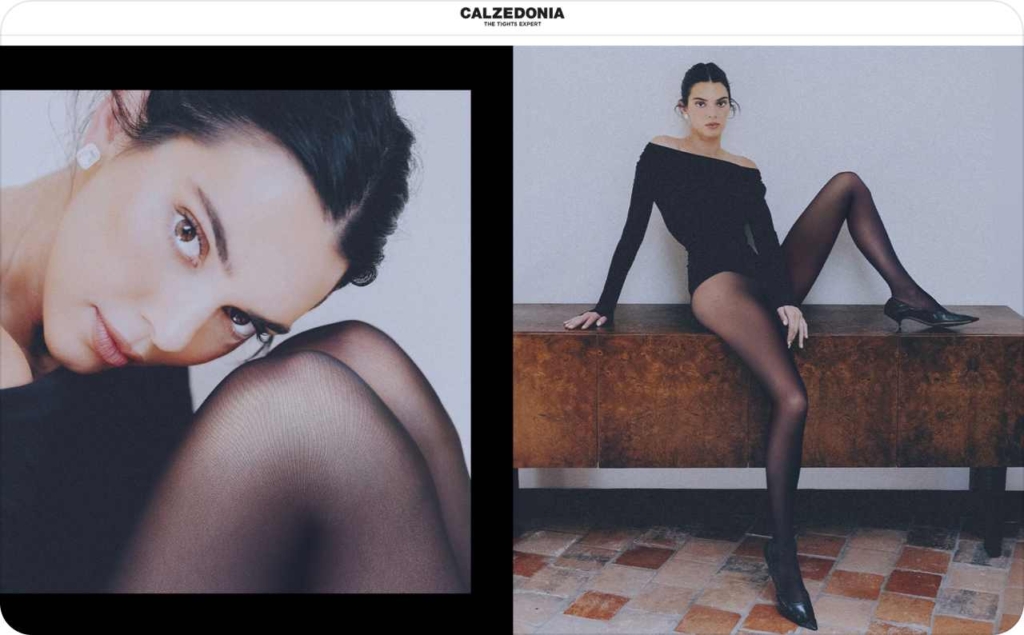 Landing page of Calzedonia
