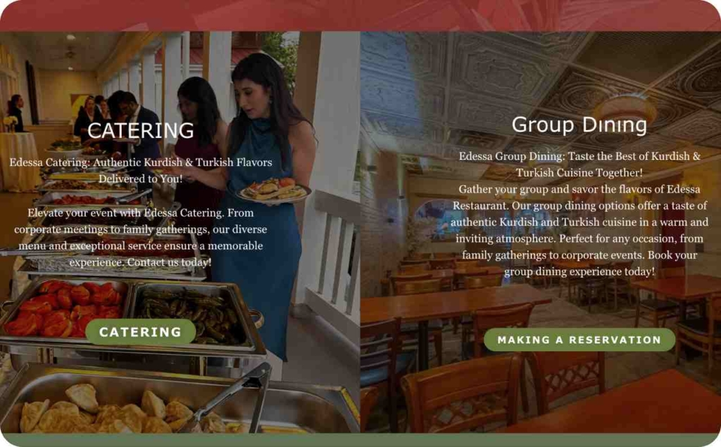 Edessa landing page