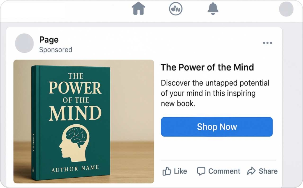Facebook ad of the book example
