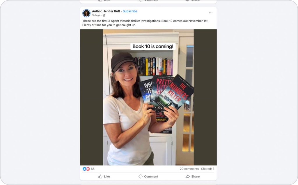 Author, Jenifer Ruff on Facebook