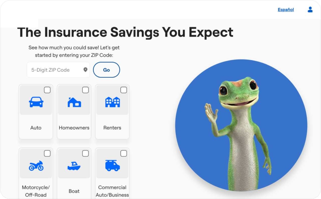 GEICO landing page