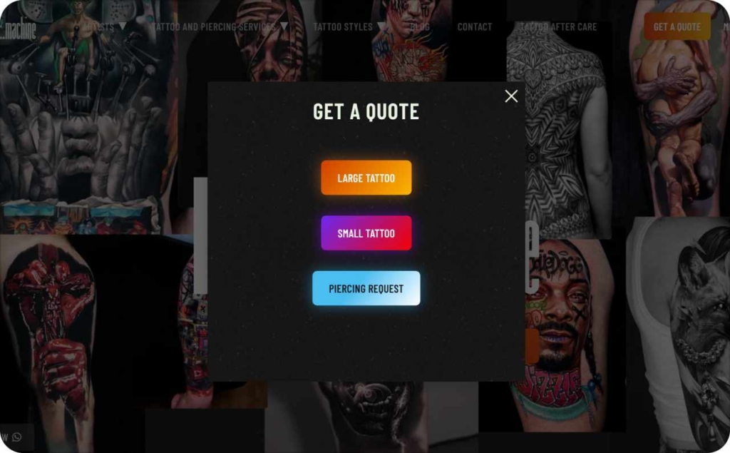 L.O.V.E.machine landing page