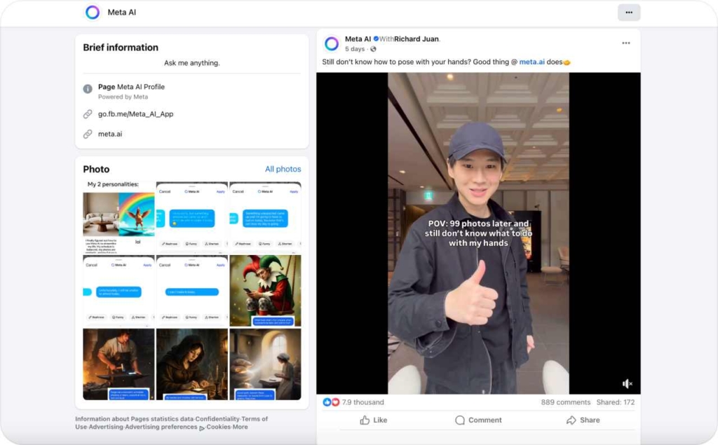 Meta AI on Facebook