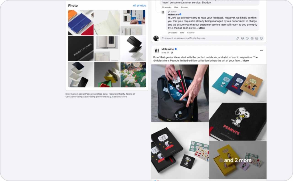 Moleskine on Facebook