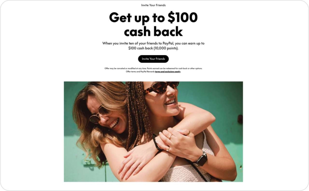 PayPal referral bonus