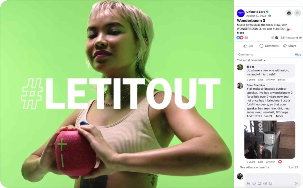 Ultimate Ears on Facebook